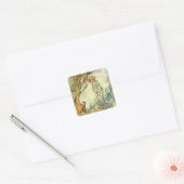 チャールズ・ロビンソンによる「シークレットガーデン」フェアリー・アート スクエアシール (封筒)