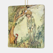 チャールズ・ロビンソンによる「秘密の花園」妖精アート セラミックオーナメント (左)