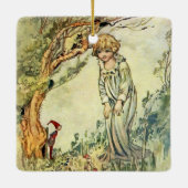 チャールズ・ロビンソンによる「秘密の花園」妖精アート セラミックオーナメント (裏面)