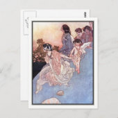 チャールズ・ロビンソン – ヴィンテージ・レディス・アンド・キューピッド ポストカード (正面/裏面)