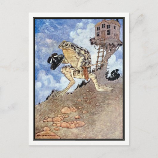 チャールズ・ロビンソン – 彼は森に行くカエル ポストカード (正面)