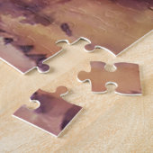 チャールズ・M・ラッセの「スーとブラックフィートが出会う時」 ジグソーパズル (側面)