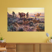 チャールズ・M・ラッセルがバイオリン弾きを払う（1919年） キャンバスプリント (インサイチュ (リビング))