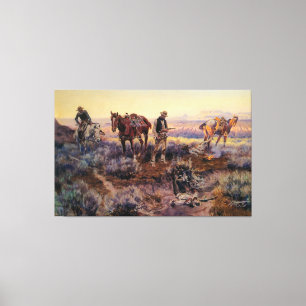 チャールズ・M・ラッセルがバイオリン弾きを払う（1919年） キャンバスプリント