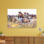 チャールズ・M・ラッセルによるキャンプ調理師のトラブル キャンバスプリント (インサイチュ (リビング))