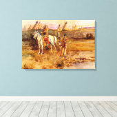 チャールズ・M・ラッセルによるピエガンの浮気 キャンバスプリント (インサイチュ (ウッドフロア))