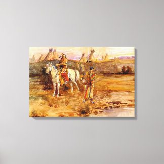 チャールズ・M・ラッセルによるピエガンの浮気 キャンバスプリント