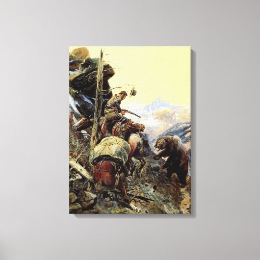 チャールズ・M・ラッセルによる係争歩道 キャンバスプリント (正面)