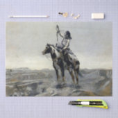 チャールズ・M・ラッセルによる西部絵画「戦争」 薄葉紙 (クラフト)