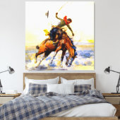 チャールズ・M・ラッセルによる「バッカー」の西洋美術 キャンバスプリント (インサイチュ (寝室))