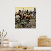 チャールズ・M・ラッセルによる「休戦」 ポスター (キッチン)