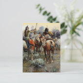 チャールズ・M・ラッセルによる「休戦」 ポストカード (スタンド正面)