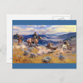 チャールズ・M・ラッセルのループとスウィフトの馬(1916年) ポストカード (正面/裏面)