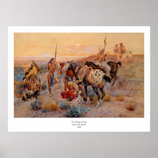 チャールズ・M・ラッセルの最初のワゴントラック(1908年) ポスター (正面)