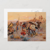 チャールズ・M・ラッセルの最初のワゴントラック（1908年） ポストカード (正面/裏面)