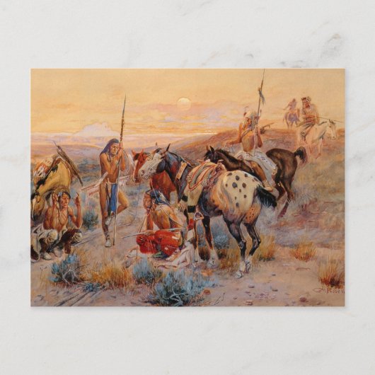 チャールズ・M・ラッセルの最初のワゴントラック（1908年） ポストカード (正面)