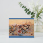 チャールズ・M・ラッセルの最初のワゴントラック（1908年） ポストカード (スタンド正面)