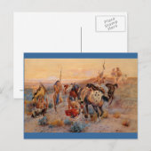 チャールズ・M・ラッセルの最初のワゴントラック（1908年） ポストカード (正面/裏面)