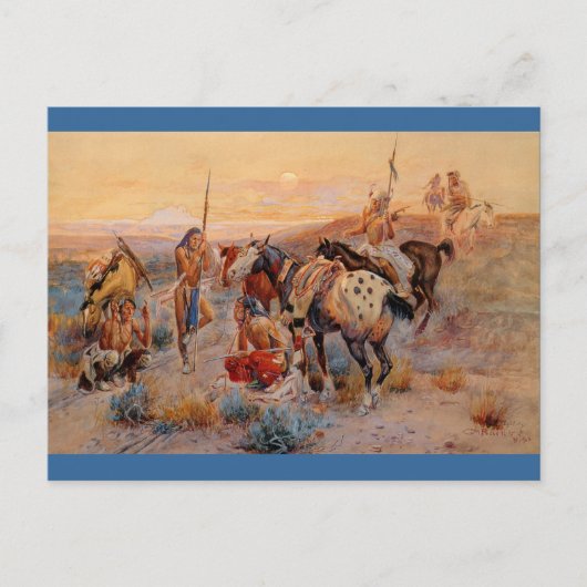 チャールズ・M・ラッセルの最初のワゴントラック（1908年） ポストカード (正面)