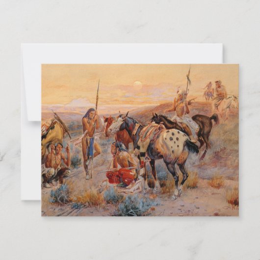 チャールズ・M・ラッセルの最初のワゴントラック（1908年） 招待状 (正面)