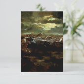 チャールズ・M・ラッセルの「最後のスタンド」ウェスタン・アート サンキューカード (スタンド正面)