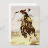 チャールズ·M·ラッセル『ア·バッド·ホス』 招待状 (正面/裏面)