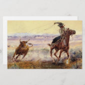 チャールズ·M·ラッセル『オンザ·ポンド』 便箋 (正面/裏面)