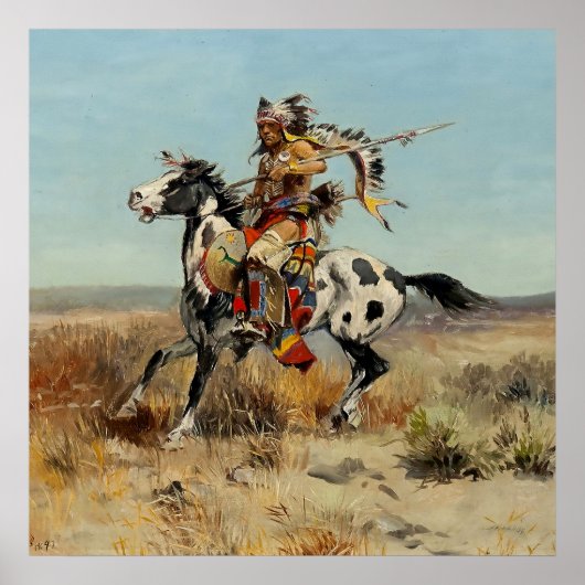 チャールズ・M・ラッセル『ダコタのチーフ』 ポスター (正面)