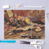 チャールズ·M·ラッセル「待ちと不機嫌」 薄葉紙 (クラフト)