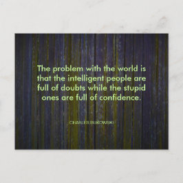 チャールズBukowski引用文の郵便はがき ポストカード