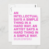チャールズBukowski著引用文 ポストカード (正面/裏面)