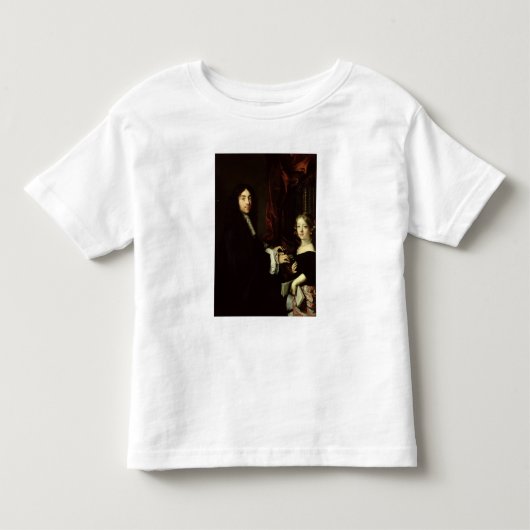 チャールズCouperinおよび娘のポートレート トドラーTシャツ (正面)