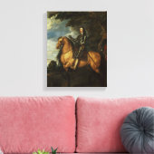 チャールズIの馬術ポートレートc.1637-38 キャンバスプリント (インサイチュ (リビング))