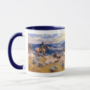 チャールズM.ラッセルループおよび速いHorses (1916年) マグカップ