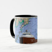 チャールズM. Beeghlyおよびミシガン湖の古い図表 マグカップ (正面左)