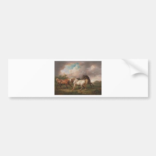 チャールズTowne芸術の絵画の油の馬の運命 バンパーステッカー (正面)