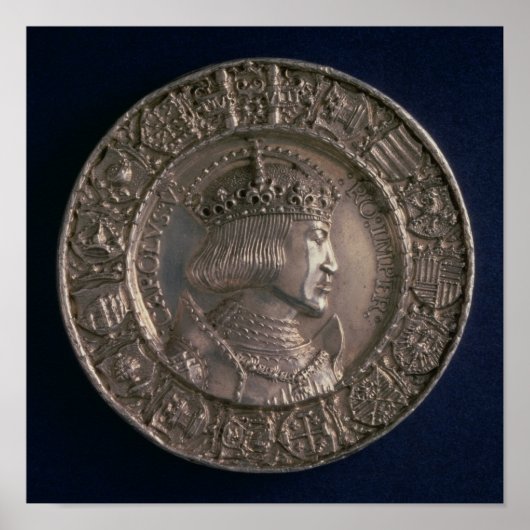 チャールズVのポートレートを持つコイン ポスター (正面)
