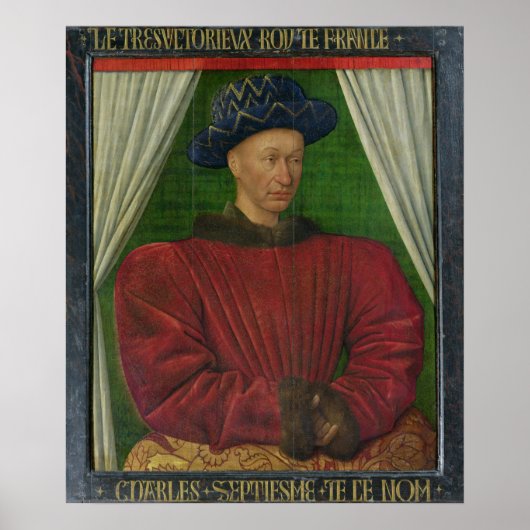 チャールズVIIのポートレート, c.1445-50 ポスター (正面)