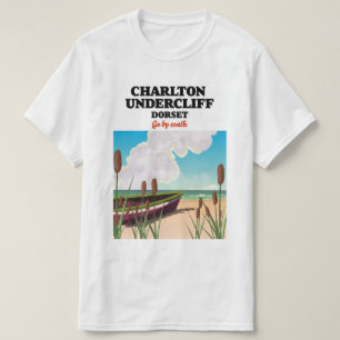 チャールトンアンダークリフビーチ,ドーセット旅行ポスター Tシャツ
