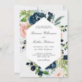 チャールドウォーター色フローラ結婚式招待状 招待状 (正面)