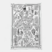 チャールフィールドビレッジマップティータオル キッチンタオル (縦)