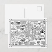 チャールフィールドビレッジマップポストカード ポストカード (正面/裏面)