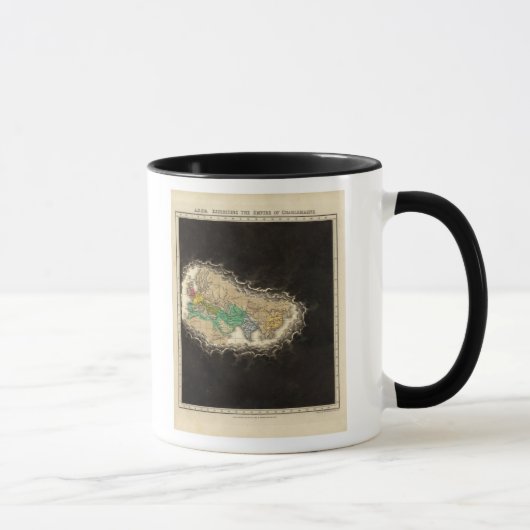 チャールマーニュ帝国814年を展示 マグカップ (右)