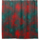 チャーレッドの空やシアニッシュに赤い十字の傷 シャワーカーテン (正面)