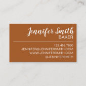 チャーロ生地パティシエベーカリースペインの食品 名刺 (裏面)