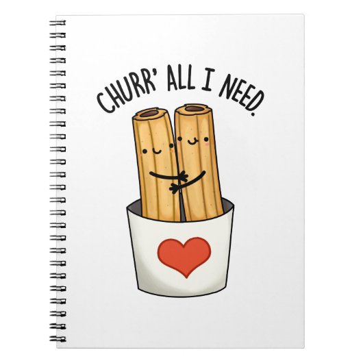 チャー全部必要ユーモアチョコレートパン ノートブック (正面)