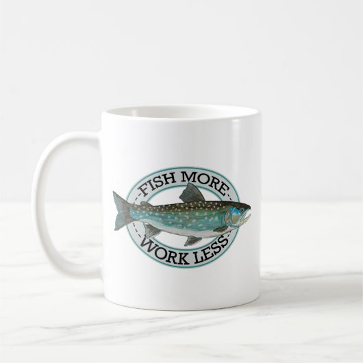 チャー魚釣り コーヒーマグカップ (左)