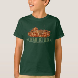 チャーB1 bis世界大戦2重フランスの戦車WWII Tシャツ