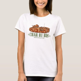 チャーB1 bis世界大戦2重フランスの戦車WWII Tシャツ