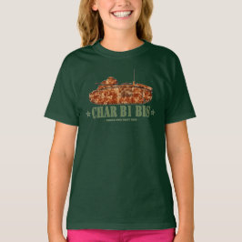 チャーB1 bis世界大戦2重フランスの戦車WWII Tシャツ